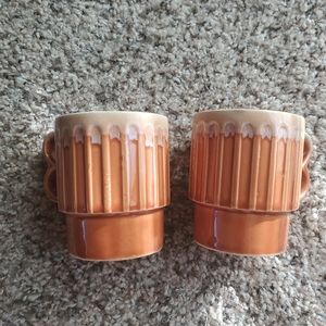 Antique Japanese Ceramic Rootbeer Coffee Mugs 🍻